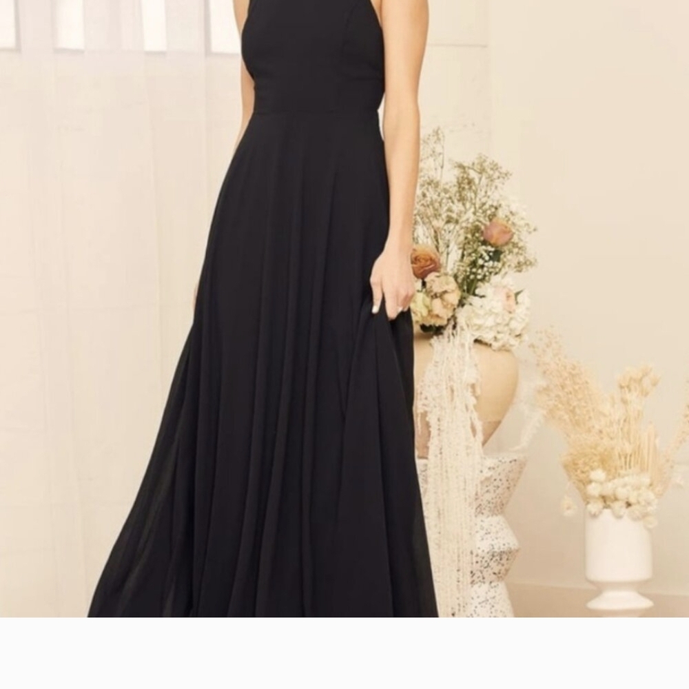 Lulu's Classic Black Maxi Dress